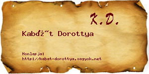 Kabát Dorottya névjegykártya